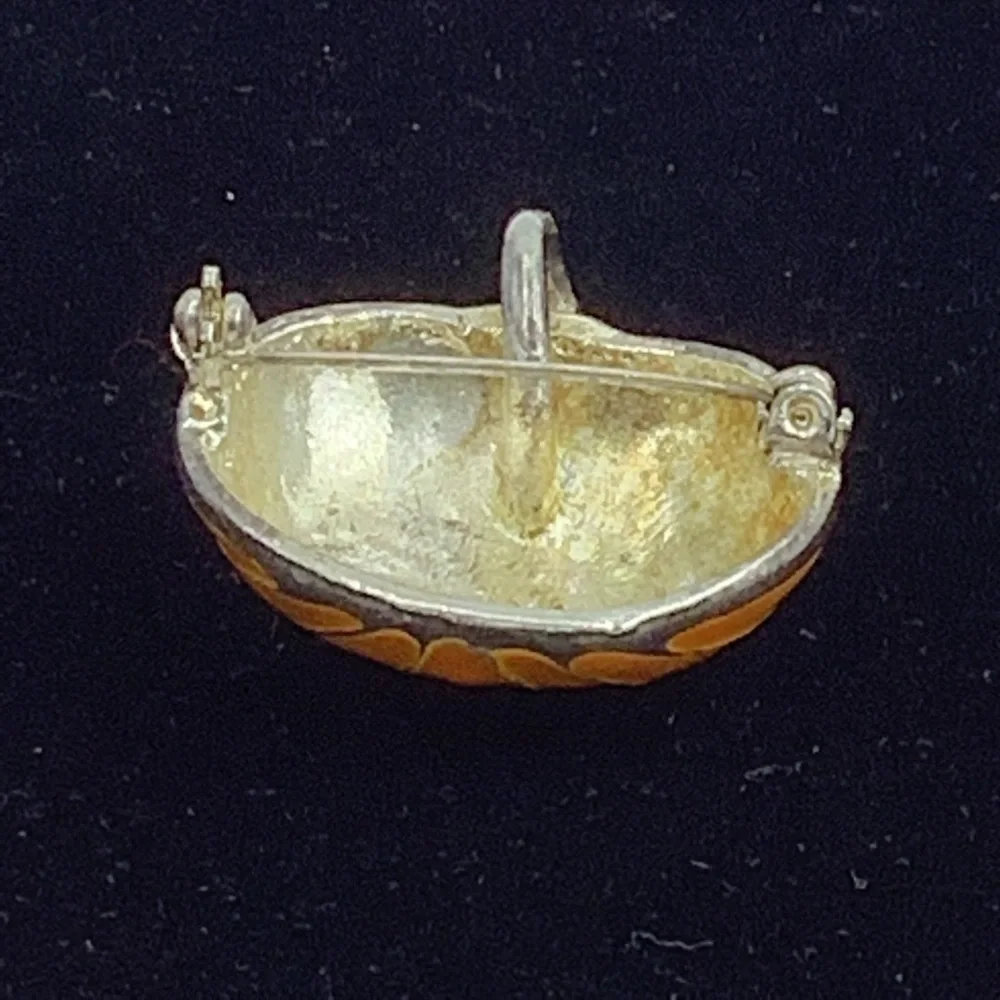Metallic Pumpkin Brooch Brooch